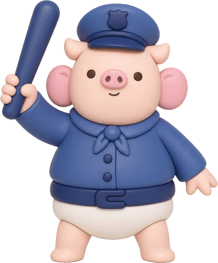 Pig officer collectible toy